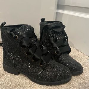 Chinese Laundry Black glitter boots size 7